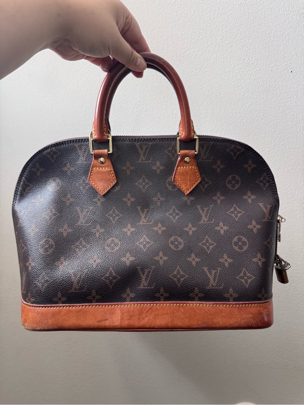 Louis Vuitton Vintage Monogram Alma PM Bag + Shoulder Strap & Lock